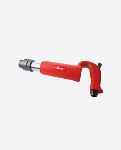 a red hand held tool on a white background